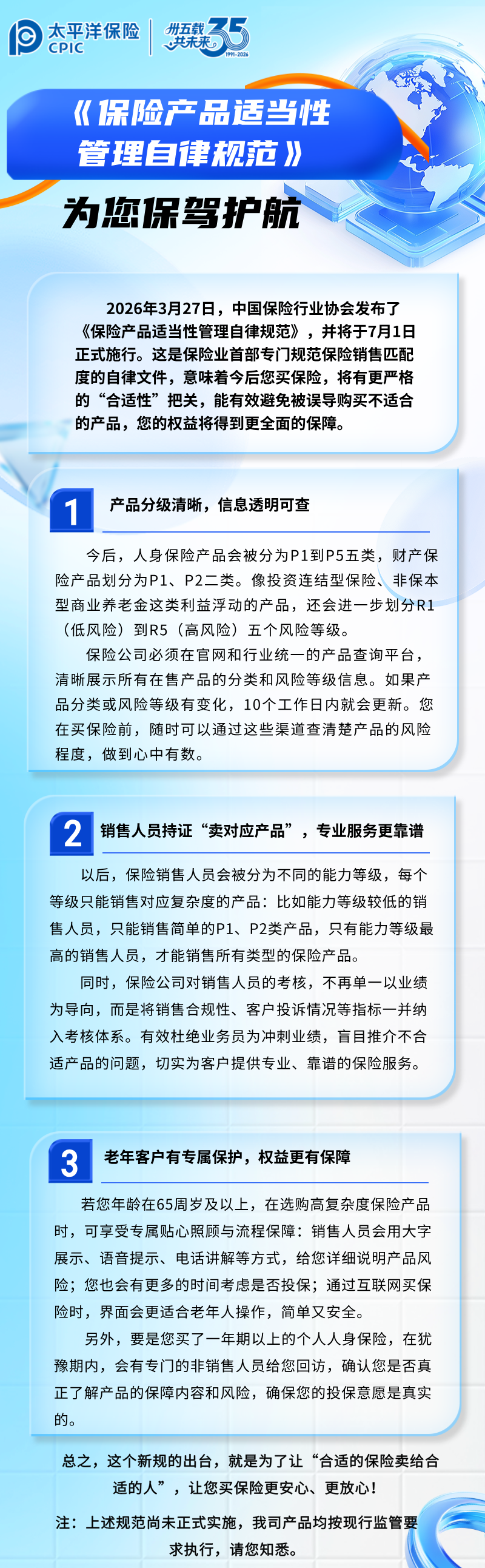 【金融知識(shí)】《保險(xiǎn)產(chǎn)品適當(dāng)性管理自律規(guī)范》為您保駕護(hù)航 (3)